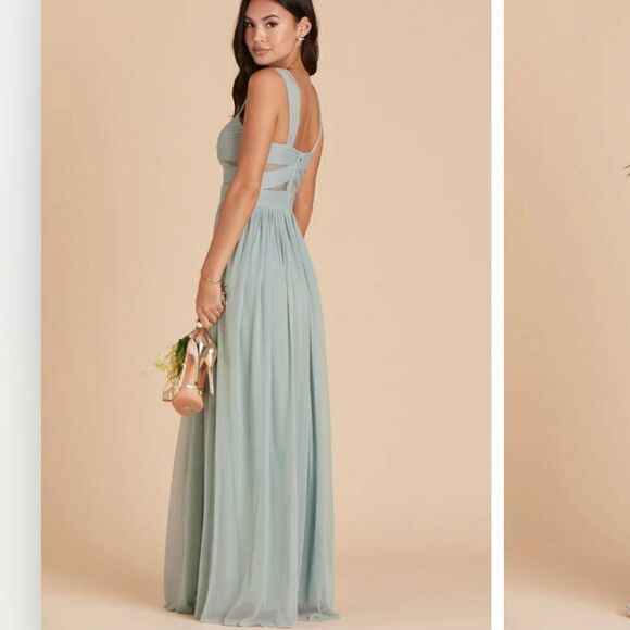 NWT BIRDY GREY ELSYE Maxi Dress In Mesh Sage Size S Mesh Cutouts Boho Chic - Picture 9 of 13